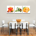 3 Panel Fruit Photo Giclee Print on Canvas Juice Canvas Wall Art for Wholesale